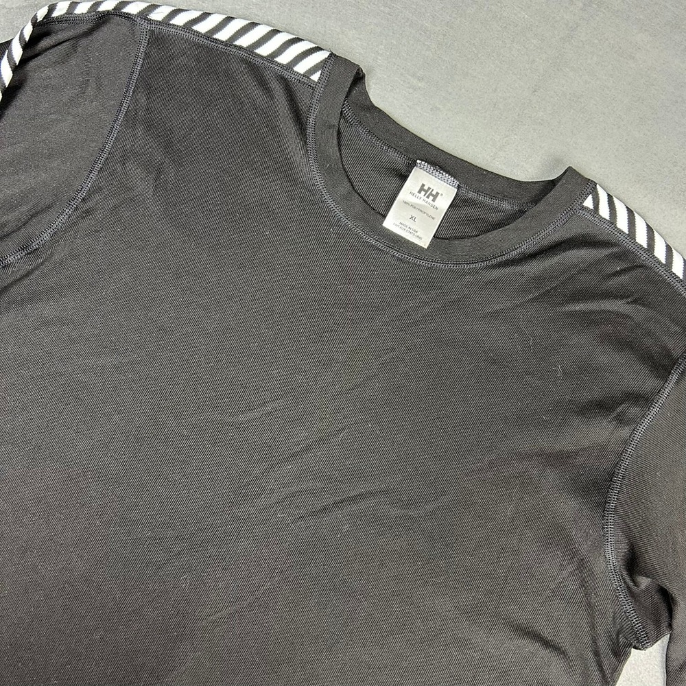 Helly Hansen Base Layer Lifa Stripe Long Sleeve Mens XL Black